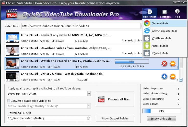 ChrisPC VideoTube Downloader Pro 14.23.0616 download the new version for ios