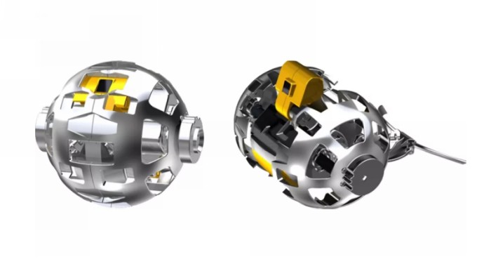 Трансформируемият лунен робот представлява 80 мм метална топка с тегло 250