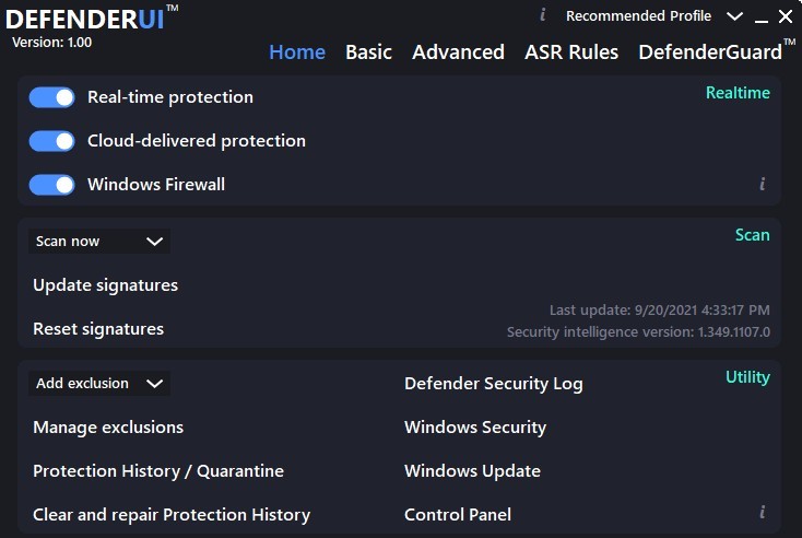 download the new for windows DefenderUI 1.14
