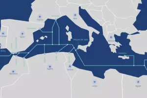 Трасето на най дългия подводен оптичен кабел за интернет в Средиземно
