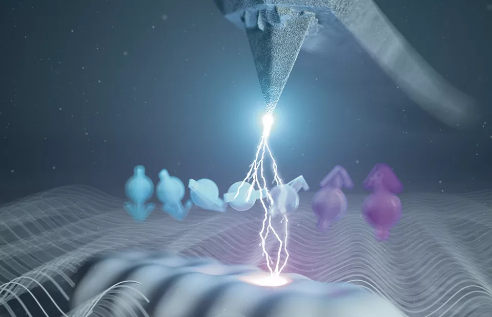 Интегриране на електронния спинов резонанс в атомно-силовата микроскопия(илюстрация: Eugenio Vázquez