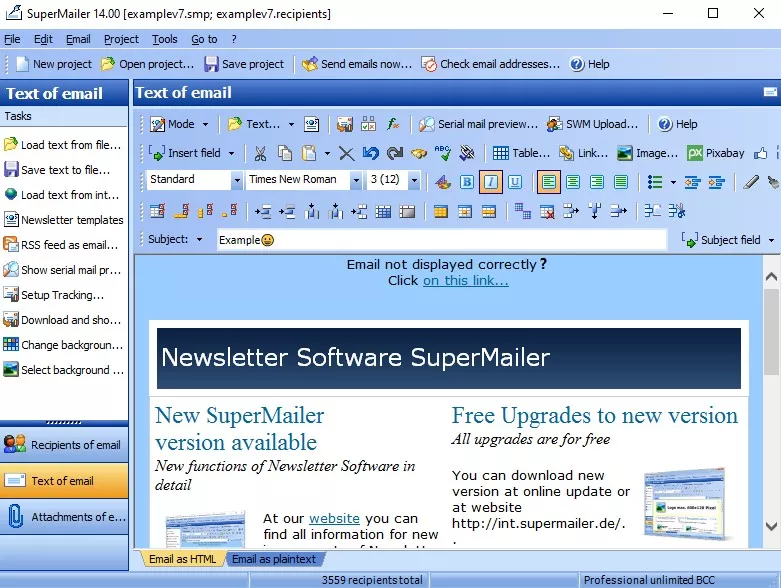 Приложението SuperMailer има разбираем и интуитивен графичен потребителски интерфейс(електронна снимка: