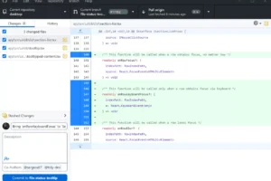 GitHub Desktop предлага локално изживяване с хранилището за софтуерни проекти екранна