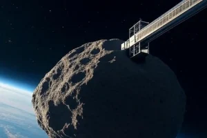 Космически асансьор може да улесни добива на суровини от астероидите графика